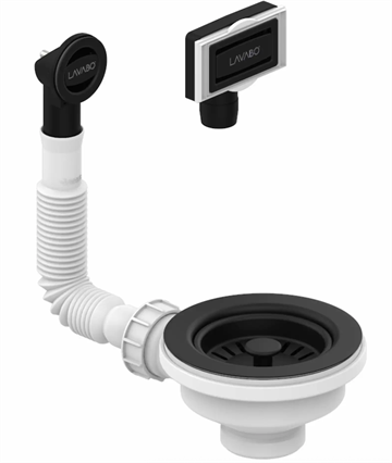 Lavabo Strainer/afløbssæt - Sort 